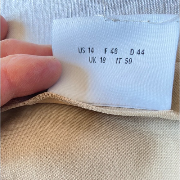 🆕 Akris Punto Beige/Orange Cotton Colorblock Midi Dress - Picture 6 of 15